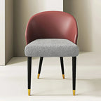 Chaise de salle à manger ou d'appoint moderne en similicuir et tissu (lot de 4)