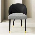 Chaise de salle à manger ou d'appoint moderne en similicuir et tissu (lot de 4)