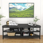 Meuble TV d'angle en bois de ferme avec prise de courant, meuble de divertissement peu encombrant, console TV multimédia