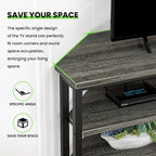 Meuble TV d'angle en bois de ferme avec prise de courant, meuble de divertissement peu encombrant, console TV multimédia