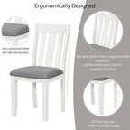 Ensemble table et chaises de salle à manger rétro 7 pièces pour 6 personnes - Table extensible et 6 chaises rembourrées
