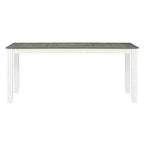 Ensemble table et chaises de salle à manger rétro 7 pièces pour 6 personnes - Table extensible et 6 chaises rembourrées