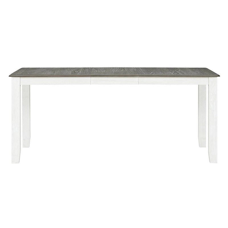 Ensemble table et chaises de salle à manger rétro 7 pièces pour 6 personnes - Table extensible et 6 chaises rembourrées