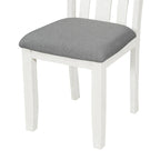 Ensemble table et chaises de salle à manger rétro 7 pièces pour 6 personnes - Table extensible et 6 chaises rembourrées