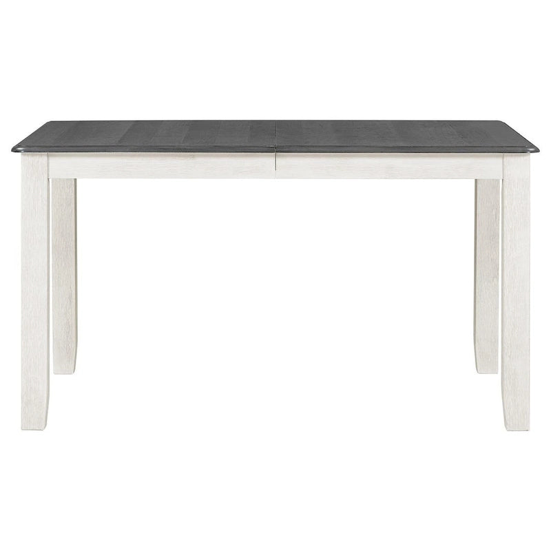 Ensemble table et chaises de salle à manger rétro 7 pièces pour 6 personnes - Table extensible et 6 chaises rembourrées