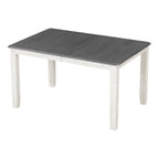 Ensemble table et chaises de salle à manger rétro 7 pièces pour 6 personnes - Table extensible et 6 chaises rembourrées