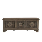 Banc de rangement en bois massif Clara