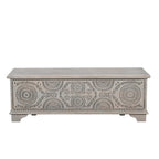 Banc de rangement en bois massif Clara