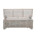 Banc de rangement en bois massif Clara