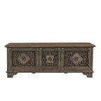 Banc de rangement en bois massif Clara