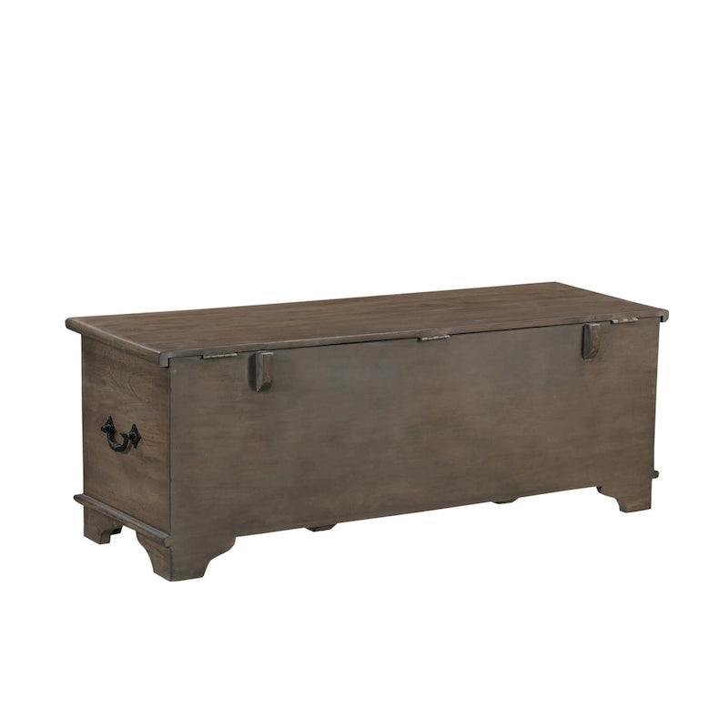 Banc de rangement en bois massif Clara