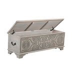 Banc de rangement en bois massif Clara