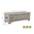 Banc de rangement en bois massif Clara