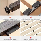 Cadre de lit plateforme capitonné en velours King Size avec tête de lit rembourrée douce