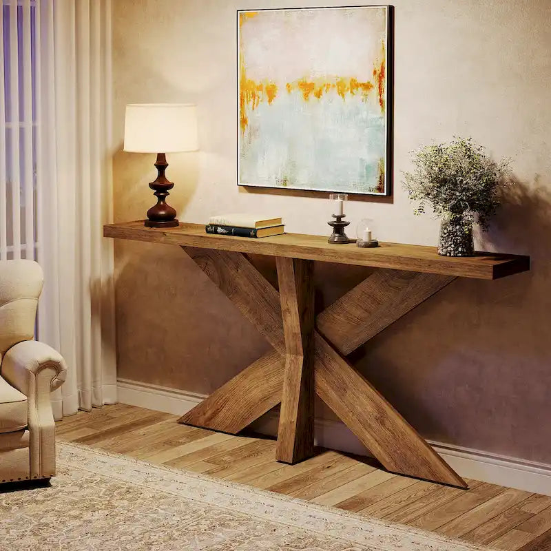 Console de canapé de ferme extra longue de 70,9 po pour entrée ou couloir