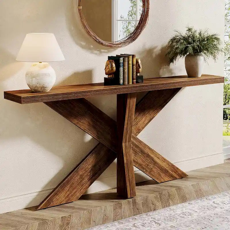 Console de canapé de ferme extra longue de 70,9 po pour entrée ou couloir