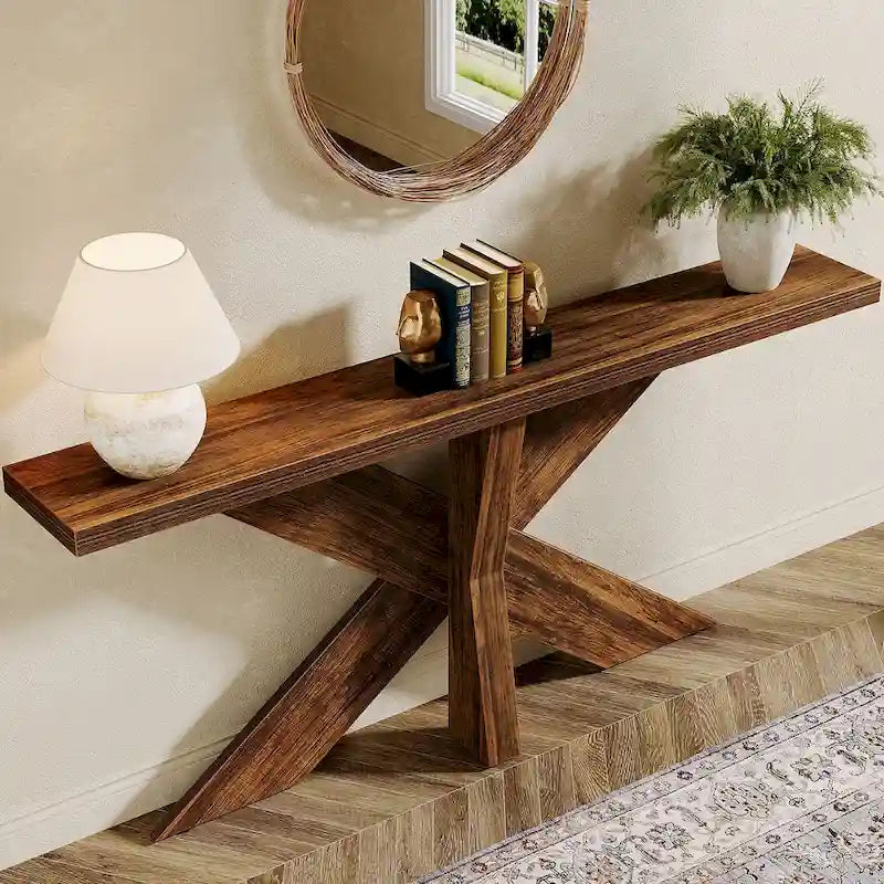 Console de canapé de ferme extra longue de 70,9 po pour entrée ou couloir