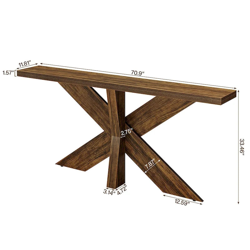 Console de canapé de ferme extra longue de 70,9 po pour entrée ou couloir