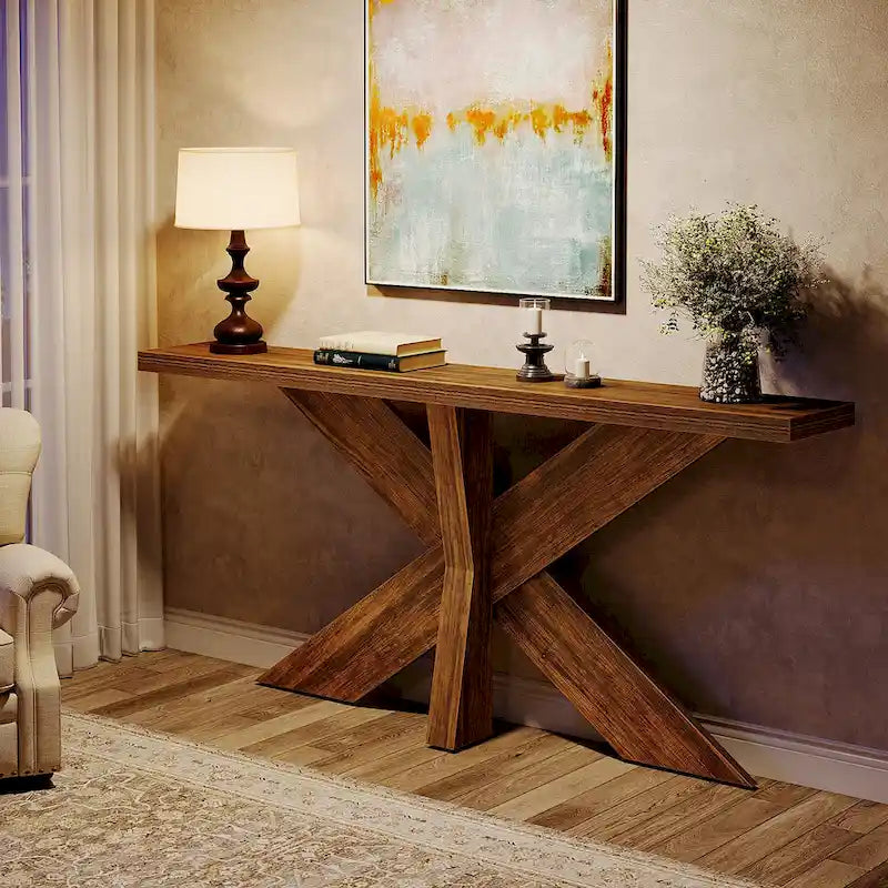 Console de canapé de ferme extra longue de 70,9 po pour entrée ou couloir