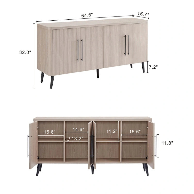 Buffet Manhattan Comfort Mid Century Modern Jodie 64,6 pouces