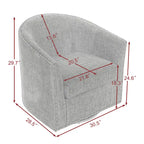 Ensemble de 2 chaises d'appoint pivotantes rembourrées avec clous décoratifs