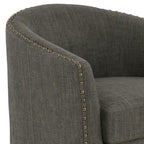 Ensemble de 2 chaises d'appoint pivotantes rembourrées avec clous décoratifs