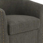 Ensemble de 2 chaises d'appoint pivotantes rembourrées avec clous décoratifs