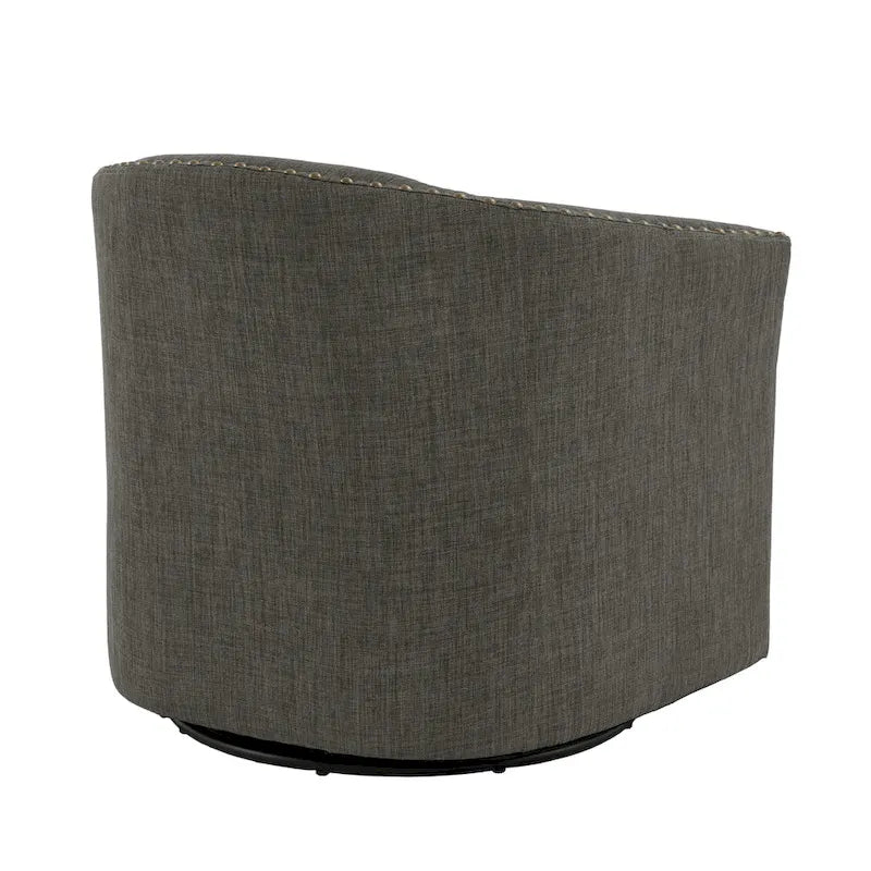 Ensemble de 2 chaises d'appoint pivotantes rembourrées avec clous décoratifs