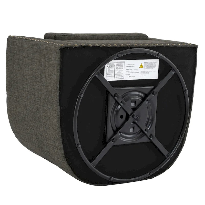 Ensemble de 2 chaises d'appoint pivotantes rembourrées avec clous décoratifs