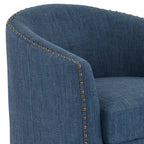 Ensemble de 2 chaises d'appoint pivotantes rembourrées avec clous décoratifs