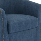 Ensemble de 2 chaises d'appoint pivotantes rembourrées avec clous décoratifs