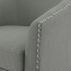 Ensemble de 2 chaises d'appoint pivotantes rembourrées avec clous décoratifs