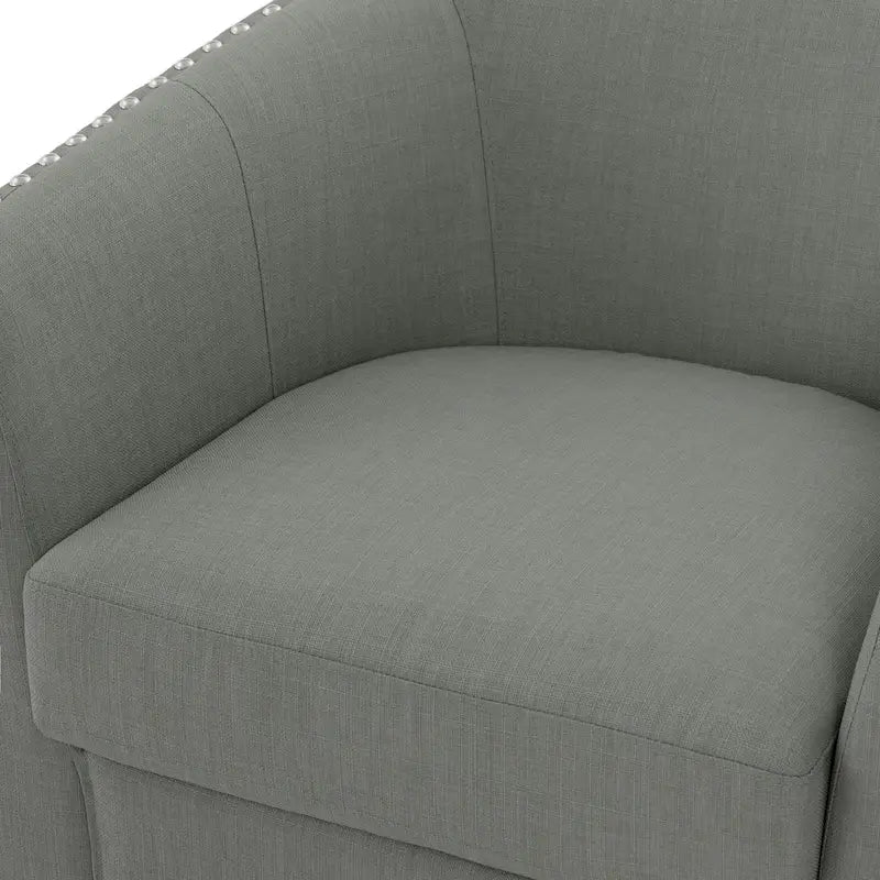 Ensemble de 2 chaises d'appoint pivotantes rembourrées avec clous décoratifs