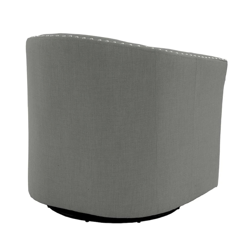 Ensemble de 2 chaises d'appoint pivotantes rembourrées avec clous décoratifs