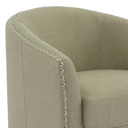 Ensemble de 2 chaises d'appoint pivotantes rembourrées avec clous décoratifs