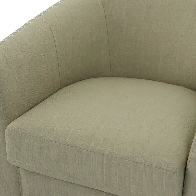 Ensemble de 2 chaises d'appoint pivotantes rembourrées avec clous décoratifs