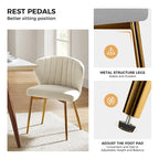 Chaise d'appoint de salle à manger moderne capitonnée Luna Modern Glam avec petit piétement par HULALA HOME