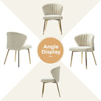 Chaise d'appoint de salle à manger moderne capitonnée Luna Modern Glam avec petit piétement par HULALA HOME