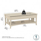 Table basse relevable avec rangement Salinas par Bush Furniture