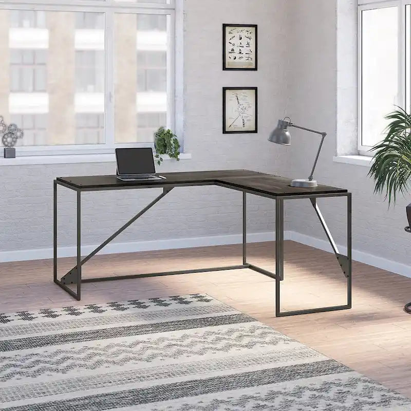 Bush Furniture Refinery Bureau d'angle industriel 62W