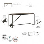 Bush Furniture Refinery Bureau d'angle industriel 62W