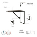 Bush Furniture Refinery Bureau d'angle industriel 62W