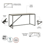 Bush Furniture Refinery Bureau d'angle industriel 62W