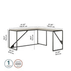 Bush Furniture Refinery Bureau d'angle industriel 62W