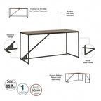 Bush Furniture Refinery Bureau d'angle industriel 62W