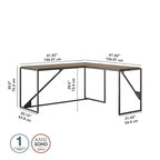 Bush Furniture Refinery Bureau d'angle industriel 62W
