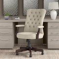 Chaise de bureau capitonnée à dossier haut Salinas avec accoudoirs par Bush Furniture