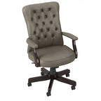 Chaise de bureau capitonnée à dossier haut Salinas avec accoudoirs par Bush Furniture