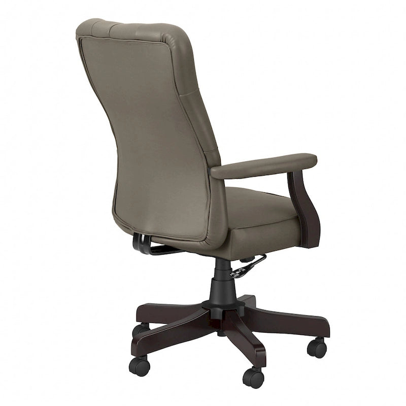 Chaise de bureau capitonnée à dossier haut Salinas avec accoudoirs par Bush Furniture