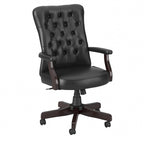 Chaise de bureau capitonnée à dossier haut Salinas avec accoudoirs par Bush Furniture